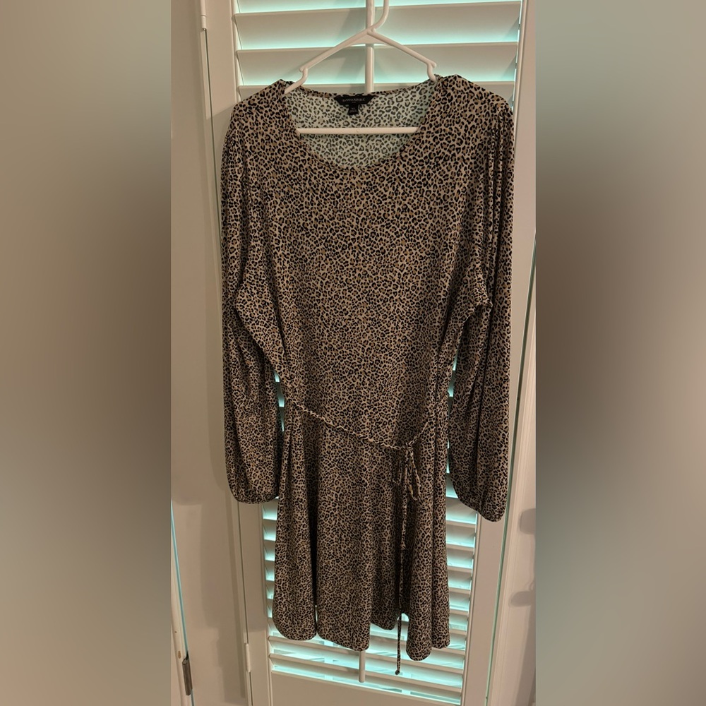 Animal print knit animal print dress size XL- Banana Republic